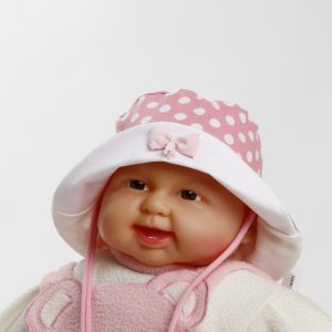 Nackenschutzmütze "Pünktchen" Gr. 54/56