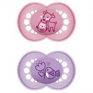 MAM Schnuller Original Pure Silikon girl 'Reh / Vogel' 2er Set 2er Set